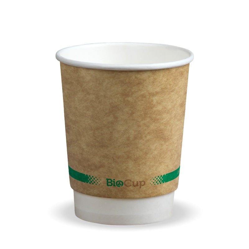 8oz double wall kraft coffee cup