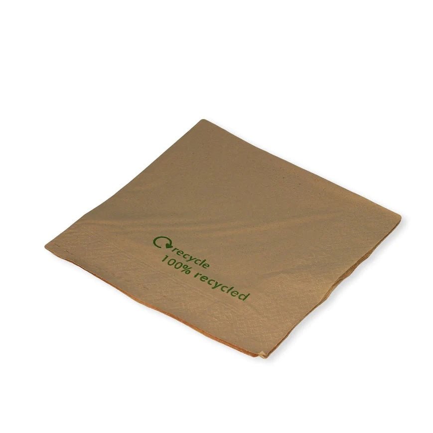 33cm 2ply unbleached recyclable kraft food napkin