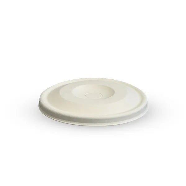 flat bagasse sugarcane paper cup lid 90mm