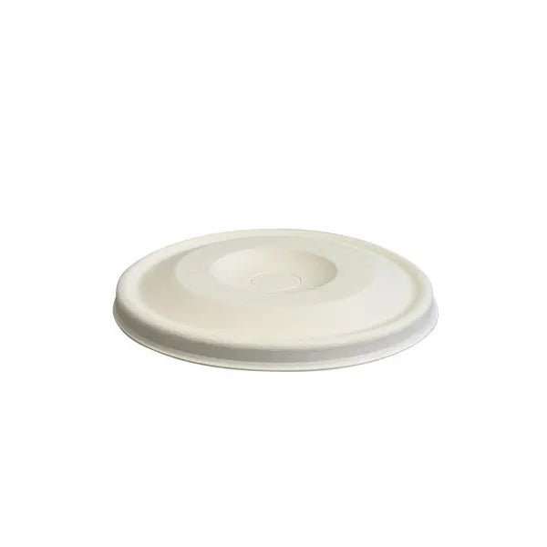 flat bagasse sugarcane paper cup lid 80mm
