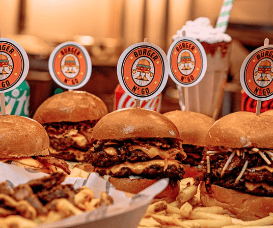 customisable burger flag stickers
