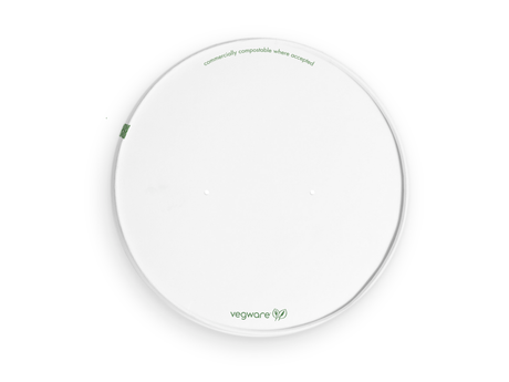 185-series PLA-Lined Paper Lid with vents for Vegware bon appetit bowls