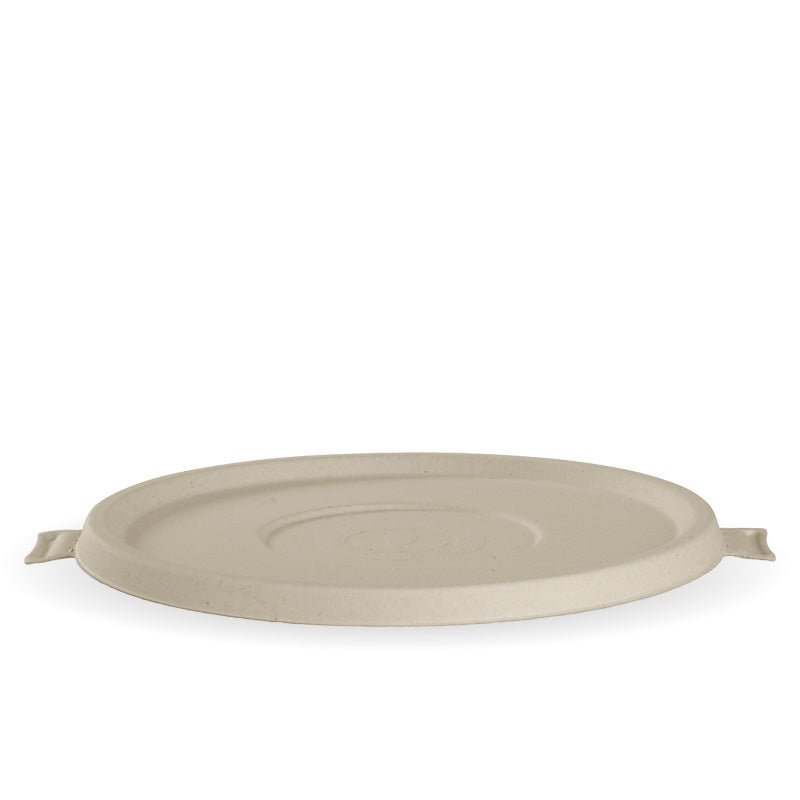 800-1180ml Natural Compostable Bagasse Takeaway Round Bowl Lids