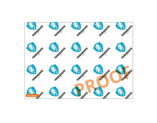 Design proof for custom printed greaseproof paper