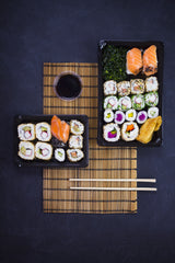 Small And Large Takeaway Sushi Trays And Chopsticks