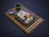 Small Takeaway Sushi Tray And Lid With Disposable Sauce Pots