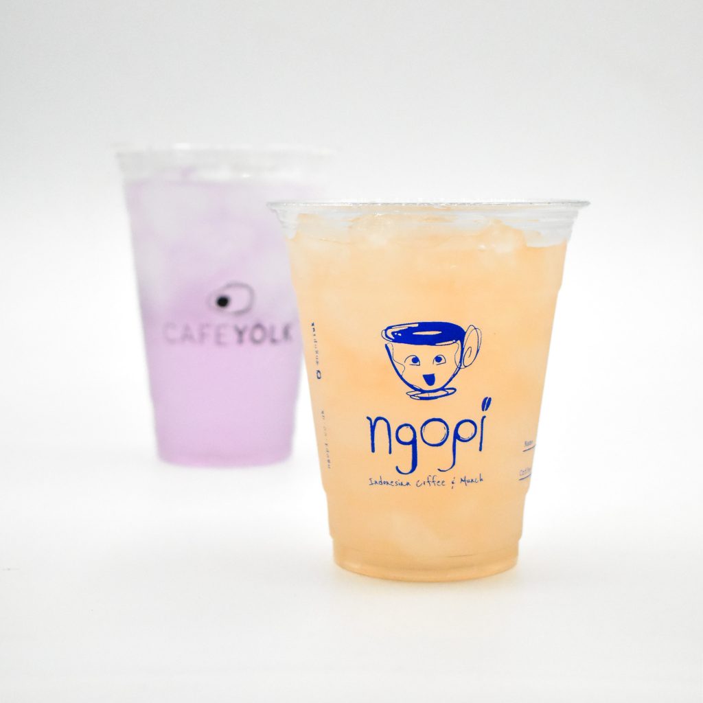 custom printed 16oz pet clear cup with ngopi branding